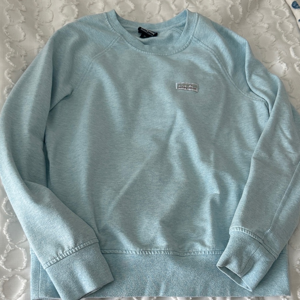 Patagonia Men's Light Blue Crewneck Sweater